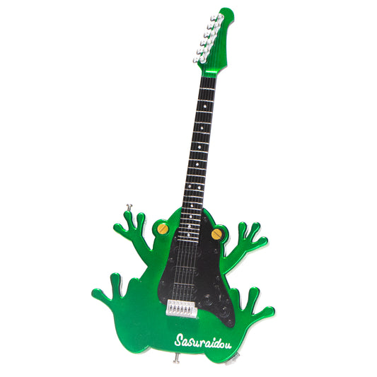 Guitare grenouille cool avec une sensation de luxe