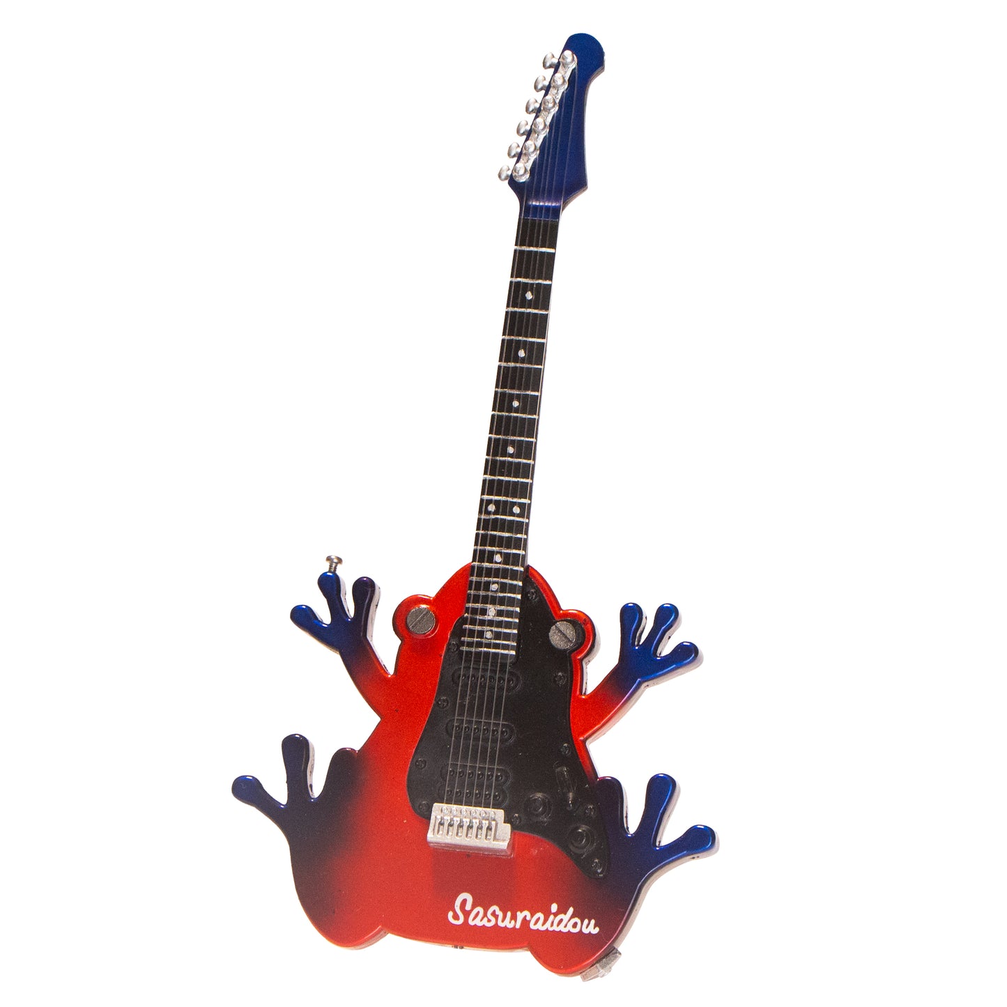 Guitare grenouille cool avec une sensation de luxe